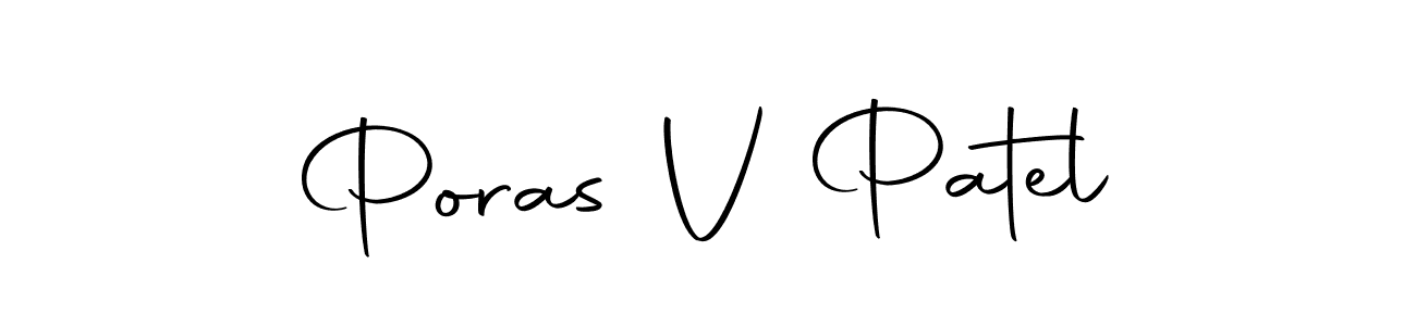 This is the best signature style for the Poras V Patel name. Also you like these signature font (Autography-DOLnW). Mix name signature. Poras V Patel signature style 10 images and pictures png