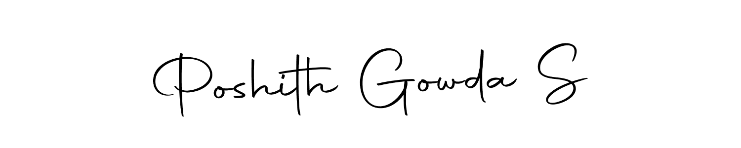 Similarly Autography-DOLnW is the best handwritten signature design. Signature creator online .You can use it as an online autograph creator for name Poshith Gowda S. Poshith Gowda S signature style 10 images and pictures png