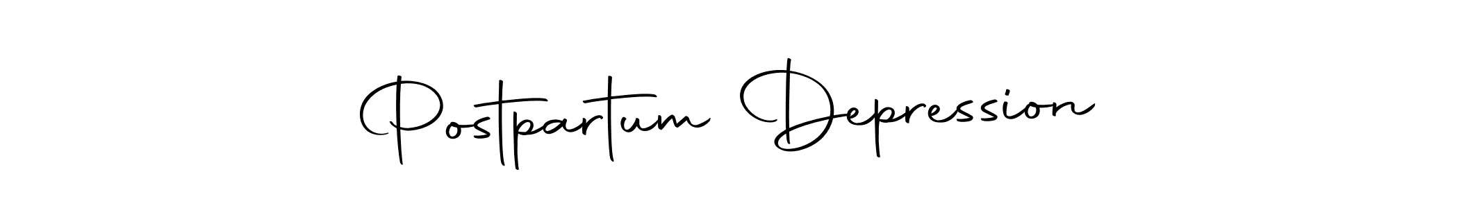 Make a beautiful signature design for name Postpartum Depression. With this signature (Autography-DOLnW) style, you can create a handwritten signature for free. Postpartum Depression signature style 10 images and pictures png