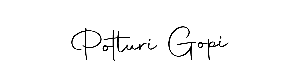 Use a signature maker to create a handwritten signature online. With this signature software, you can design (Autography-DOLnW) your own signature for name Potluri Gopi. Potluri Gopi signature style 10 images and pictures png