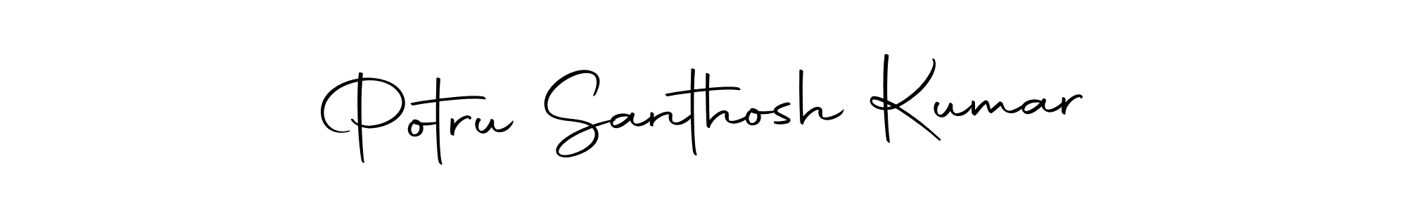 if you are searching for the best signature style for your name Potru Santhosh Kumar. so please give up your signature search. here we have designed multiple signature styles  using Autography-DOLnW. Potru Santhosh Kumar signature style 10 images and pictures png