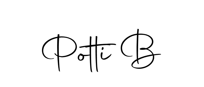 How to make Potti B signature? Autography-DOLnW is a professional autograph style. Create handwritten signature for Potti B name. Potti B signature style 10 images and pictures png