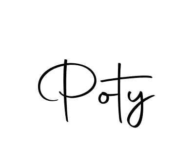 Create a beautiful signature design for name Poty. With this signature (Autography-DOLnW) fonts, you can make a handwritten signature for free. Poty signature style 10 images and pictures png