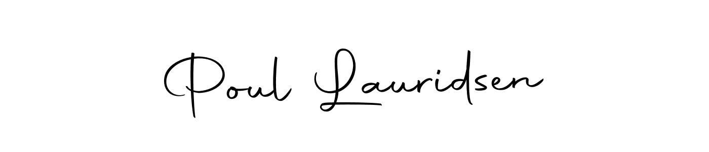 Use a signature maker to create a handwritten signature online. With this signature software, you can design (Autography-DOLnW) your own signature for name Poul Lauridsen. Poul Lauridsen signature style 10 images and pictures png