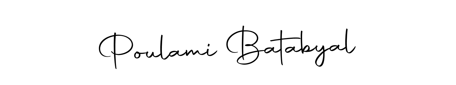 Poulami Batabyal stylish signature style. Best Handwritten Sign (Autography-DOLnW) for my name. Handwritten Signature Collection Ideas for my name Poulami Batabyal. Poulami Batabyal signature style 10 images and pictures png