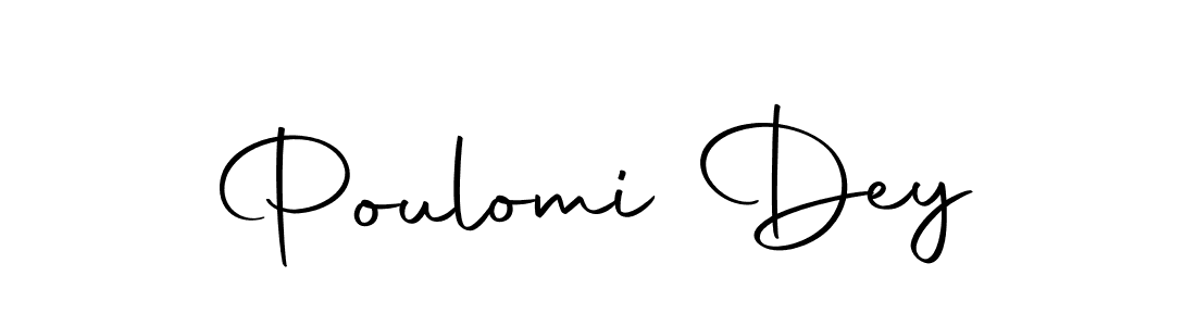 Make a beautiful signature design for name Poulomi Dey. With this signature (Autography-DOLnW) style, you can create a handwritten signature for free. Poulomi Dey signature style 10 images and pictures png