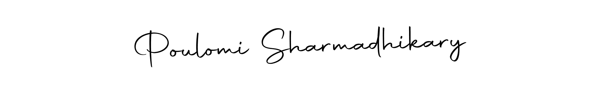 The best way (Autography-DOLnW) to make a short signature is to pick only two or three words in your name. The name Poulomi Sharmadhikary include a total of six letters. For converting this name. Poulomi Sharmadhikary signature style 10 images and pictures png