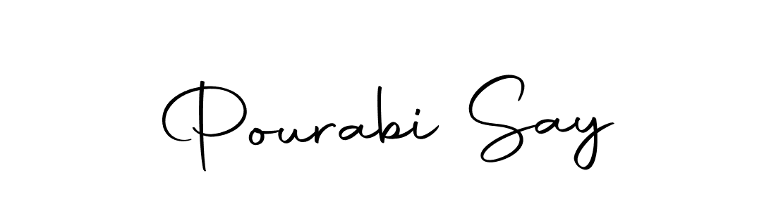How to make Pourabi Say name signature. Use Autography-DOLnW style for creating short signs online. This is the latest handwritten sign. Pourabi Say signature style 10 images and pictures png