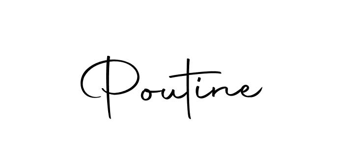 You should practise on your own different ways (Autography-DOLnW) to write your name (Poutine) in signature. don't let someone else do it for you. Poutine signature style 10 images and pictures png