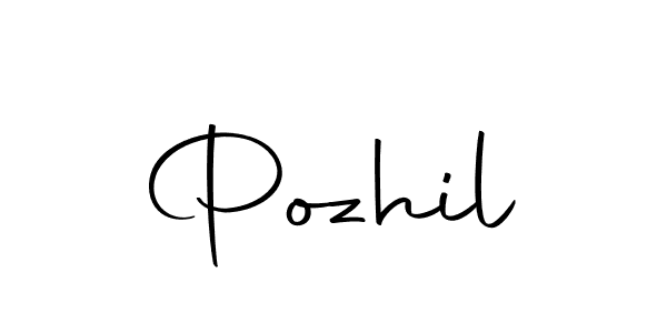 You should practise on your own different ways (Autography-DOLnW) to write your name (Pozhil) in signature. don't let someone else do it for you. Pozhil signature style 10 images and pictures png