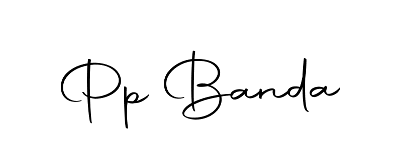 How to make Pp Banda signature? Autography-DOLnW is a professional autograph style. Create handwritten signature for Pp Banda name. Pp Banda signature style 10 images and pictures png