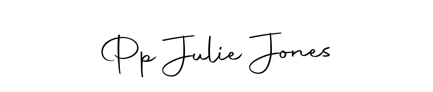 How to make Pp Julie Jones name signature. Use Autography-DOLnW style for creating short signs online. This is the latest handwritten sign. Pp Julie Jones signature style 10 images and pictures png