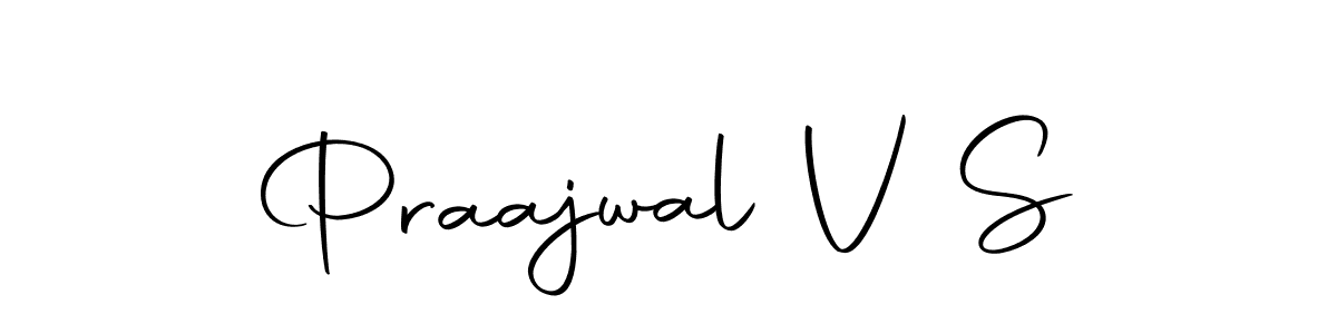 Praajwal V S stylish signature style. Best Handwritten Sign (Autography-DOLnW) for my name. Handwritten Signature Collection Ideas for my name Praajwal V S. Praajwal V S signature style 10 images and pictures png