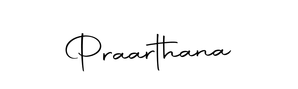 Design your own signature with our free online signature maker. With this signature software, you can create a handwritten (Autography-DOLnW) signature for name Praarthana. Praarthana signature style 10 images and pictures png