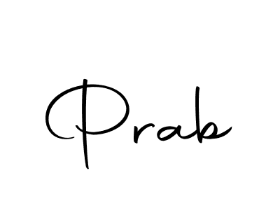 Prab stylish signature style. Best Handwritten Sign (Autography-DOLnW) for my name. Handwritten Signature Collection Ideas for my name Prab. Prab signature style 10 images and pictures png