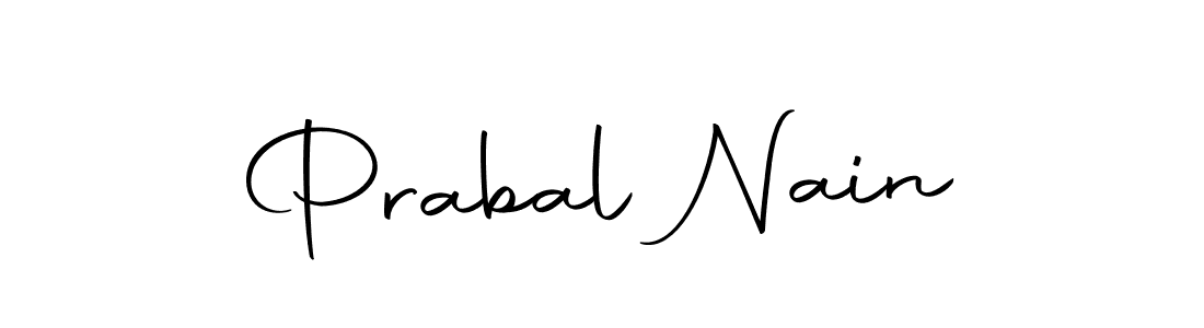 Prabal Nain stylish signature style. Best Handwritten Sign (Autography-DOLnW) for my name. Handwritten Signature Collection Ideas for my name Prabal Nain. Prabal Nain signature style 10 images and pictures png