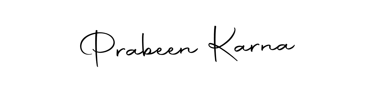 Make a beautiful signature design for name Prabeen Karna. With this signature (Autography-DOLnW) style, you can create a handwritten signature for free. Prabeen Karna signature style 10 images and pictures png