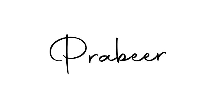 Create a beautiful signature design for name Prabeer. With this signature (Autography-DOLnW) fonts, you can make a handwritten signature for free. Prabeer signature style 10 images and pictures png