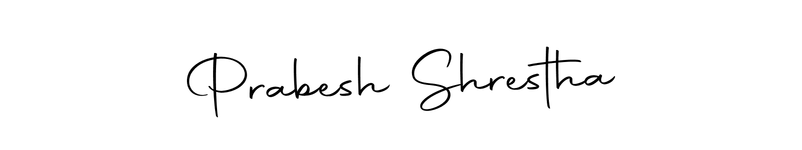 How to make Prabesh Shrestha name signature. Use Autography-DOLnW style for creating short signs online. This is the latest handwritten sign. Prabesh Shrestha signature style 10 images and pictures png