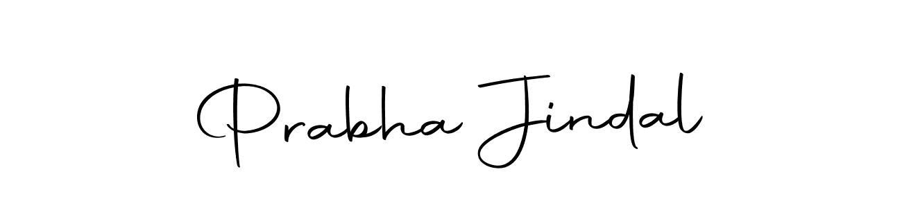 How to make Prabha Jindal name signature. Use Autography-DOLnW style for creating short signs online. This is the latest handwritten sign. Prabha Jindal signature style 10 images and pictures png