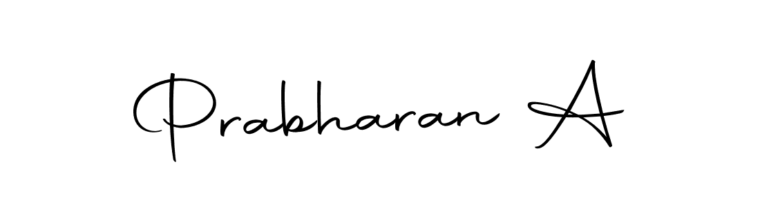 Design your own signature with our free online signature maker. With this signature software, you can create a handwritten (Autography-DOLnW) signature for name Prabharan A. Prabharan A signature style 10 images and pictures png