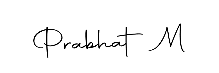 How to make Prabhat M name signature. Use Autography-DOLnW style for creating short signs online. This is the latest handwritten sign. Prabhat M signature style 10 images and pictures png