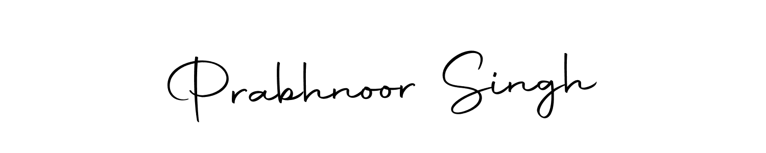 How to make Prabhnoor Singh name signature. Use Autography-DOLnW style for creating short signs online. This is the latest handwritten sign. Prabhnoor Singh signature style 10 images and pictures png