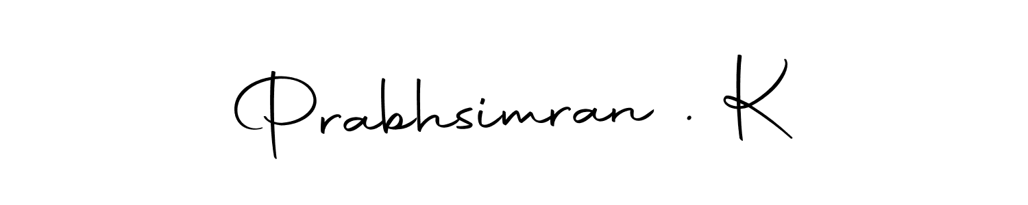 if you are searching for the best signature style for your name Prabhsimran . K. so please give up your signature search. here we have designed multiple signature styles  using Autography-DOLnW. Prabhsimran . K signature style 10 images and pictures png