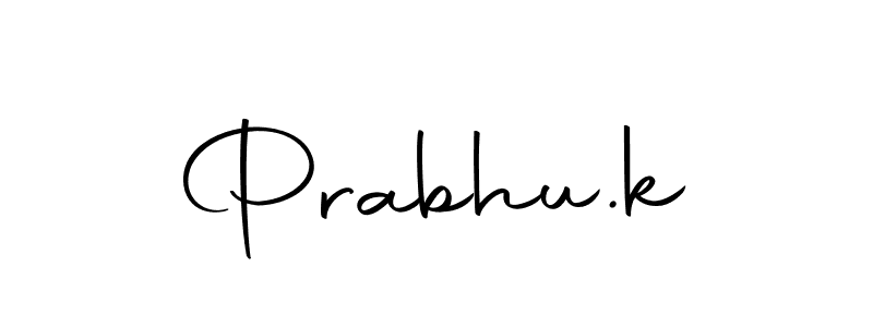 You should practise on your own different ways (Autography-DOLnW) to write your name (Prabhu.k) in signature. don't let someone else do it for you. Prabhu.k signature style 10 images and pictures png