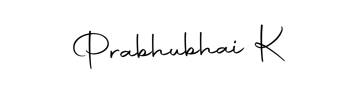 Create a beautiful signature design for name Prabhubhai K. With this signature (Autography-DOLnW) fonts, you can make a handwritten signature for free. Prabhubhai K signature style 10 images and pictures png