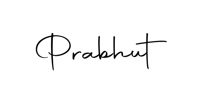 Use a signature maker to create a handwritten signature online. With this signature software, you can design (Autography-DOLnW) your own signature for name Prabhut. Prabhut signature style 10 images and pictures png