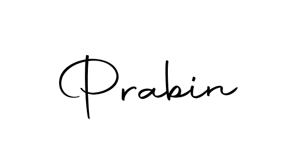 Create a beautiful signature design for name Prabin. With this signature (Autography-DOLnW) fonts, you can make a handwritten signature for free. Prabin signature style 10 images and pictures png