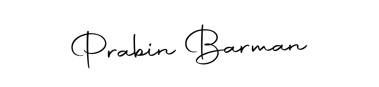 How to make Prabin Barman name signature. Use Autography-DOLnW style for creating short signs online. This is the latest handwritten sign. Prabin Barman signature style 10 images and pictures png