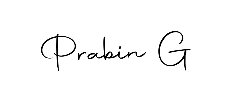 Design your own signature with our free online signature maker. With this signature software, you can create a handwritten (Autography-DOLnW) signature for name Prabin G. Prabin G signature style 10 images and pictures png