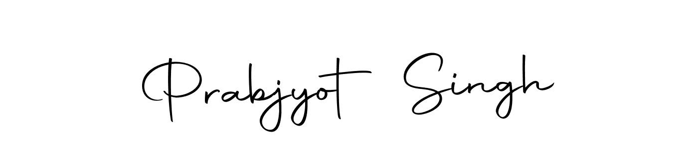 How to make Prabjyot Singh name signature. Use Autography-DOLnW style for creating short signs online. This is the latest handwritten sign. Prabjyot Singh signature style 10 images and pictures png