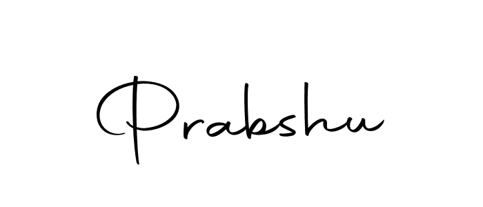 Design your own signature with our free online signature maker. With this signature software, you can create a handwritten (Autography-DOLnW) signature for name Prabshu. Prabshu signature style 10 images and pictures png