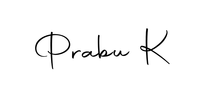 Design your own signature with our free online signature maker. With this signature software, you can create a handwritten (Autography-DOLnW) signature for name Prabu K. Prabu K signature style 10 images and pictures png