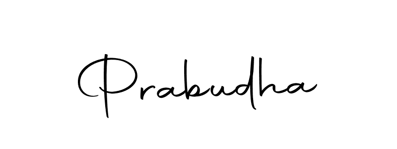 Design your own signature with our free online signature maker. With this signature software, you can create a handwritten (Autography-DOLnW) signature for name Prabudha. Prabudha signature style 10 images and pictures png