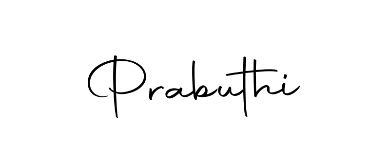 Create a beautiful signature design for name Prabuthi. With this signature (Autography-DOLnW) fonts, you can make a handwritten signature for free. Prabuthi signature style 10 images and pictures png