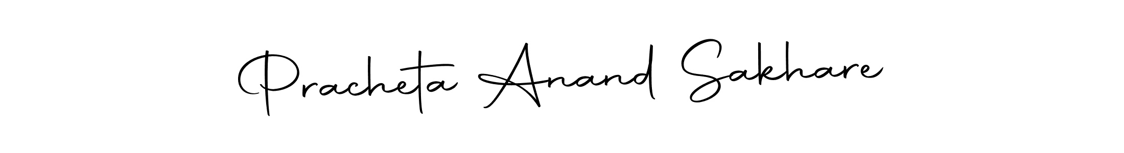 How to make Pracheta Anand Sakhare name signature. Use Autography-DOLnW style for creating short signs online. This is the latest handwritten sign. Pracheta Anand Sakhare signature style 10 images and pictures png