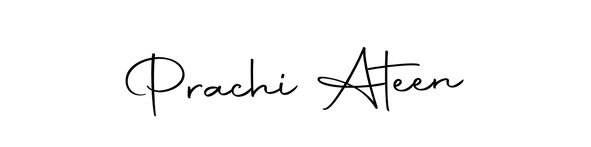 The best way (Autography-DOLnW) to make a short signature is to pick only two or three words in your name. The name Prachi Ateen include a total of six letters. For converting this name. Prachi Ateen signature style 10 images and pictures png