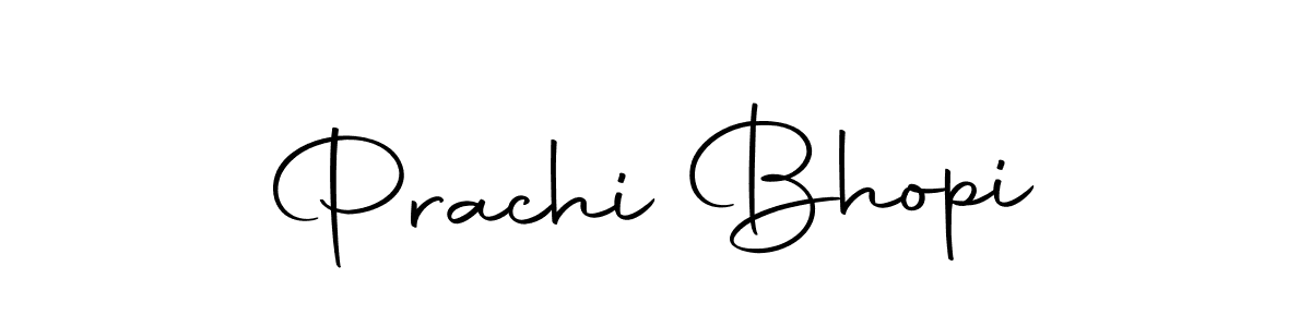 How to make Prachi Bhopi name signature. Use Autography-DOLnW style for creating short signs online. This is the latest handwritten sign. Prachi Bhopi signature style 10 images and pictures png