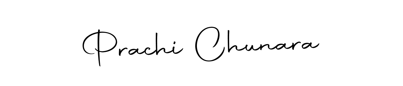 How to make Prachi Chunara name signature. Use Autography-DOLnW style for creating short signs online. This is the latest handwritten sign. Prachi Chunara signature style 10 images and pictures png