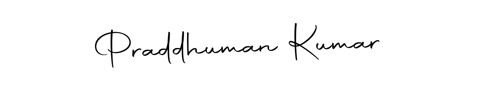 How to make Praddhuman Kumar name signature. Use Autography-DOLnW style for creating short signs online. This is the latest handwritten sign. Praddhuman Kumar signature style 10 images and pictures png