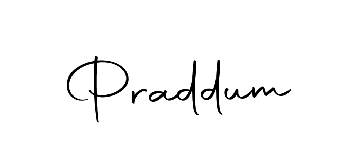 Design your own signature with our free online signature maker. With this signature software, you can create a handwritten (Autography-DOLnW) signature for name Praddum. Praddum signature style 10 images and pictures png