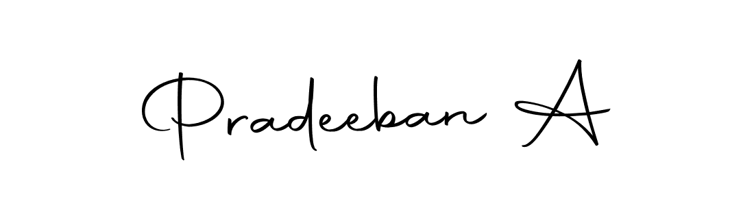How to make Pradeeban A signature? Autography-DOLnW is a professional autograph style. Create handwritten signature for Pradeeban A name. Pradeeban A signature style 10 images and pictures png