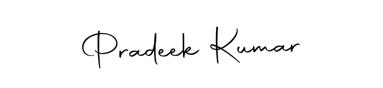 Use a signature maker to create a handwritten signature online. With this signature software, you can design (Autography-DOLnW) your own signature for name Pradeek Kumar. Pradeek Kumar signature style 10 images and pictures png