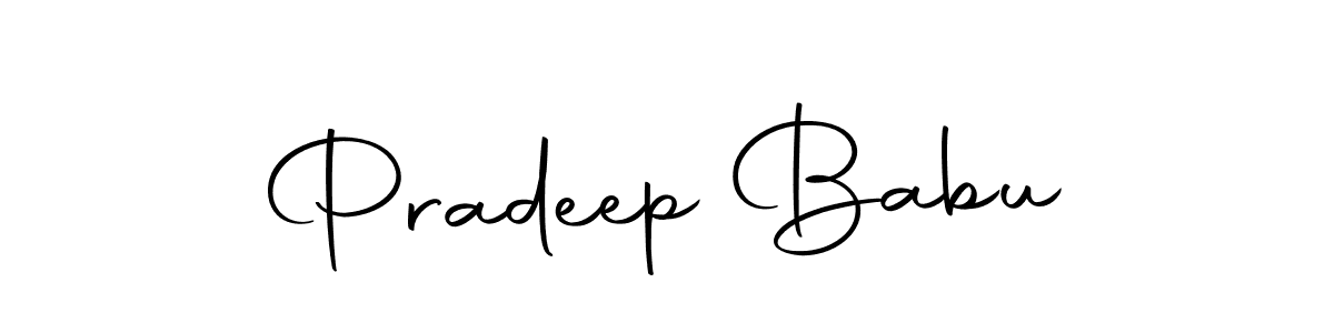 How to make Pradeep Babu name signature. Use Autography-DOLnW style for creating short signs online. This is the latest handwritten sign. Pradeep Babu signature style 10 images and pictures png
