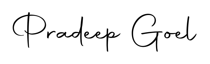 Designed for modern professionals: Pradeep Goel name signature crafted with Autography-DOLnW script. Ready for digital PDF workflows. Pradeep Goel signature style 10 images and pictures png