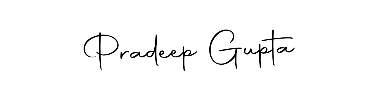 How to make Pradeep Gupta name signature. Use Autography-DOLnW style for creating short signs online. This is the latest handwritten sign. Pradeep Gupta signature style 10 images and pictures png